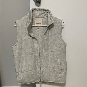 Thread & Supply Light Gray Quilted Vest